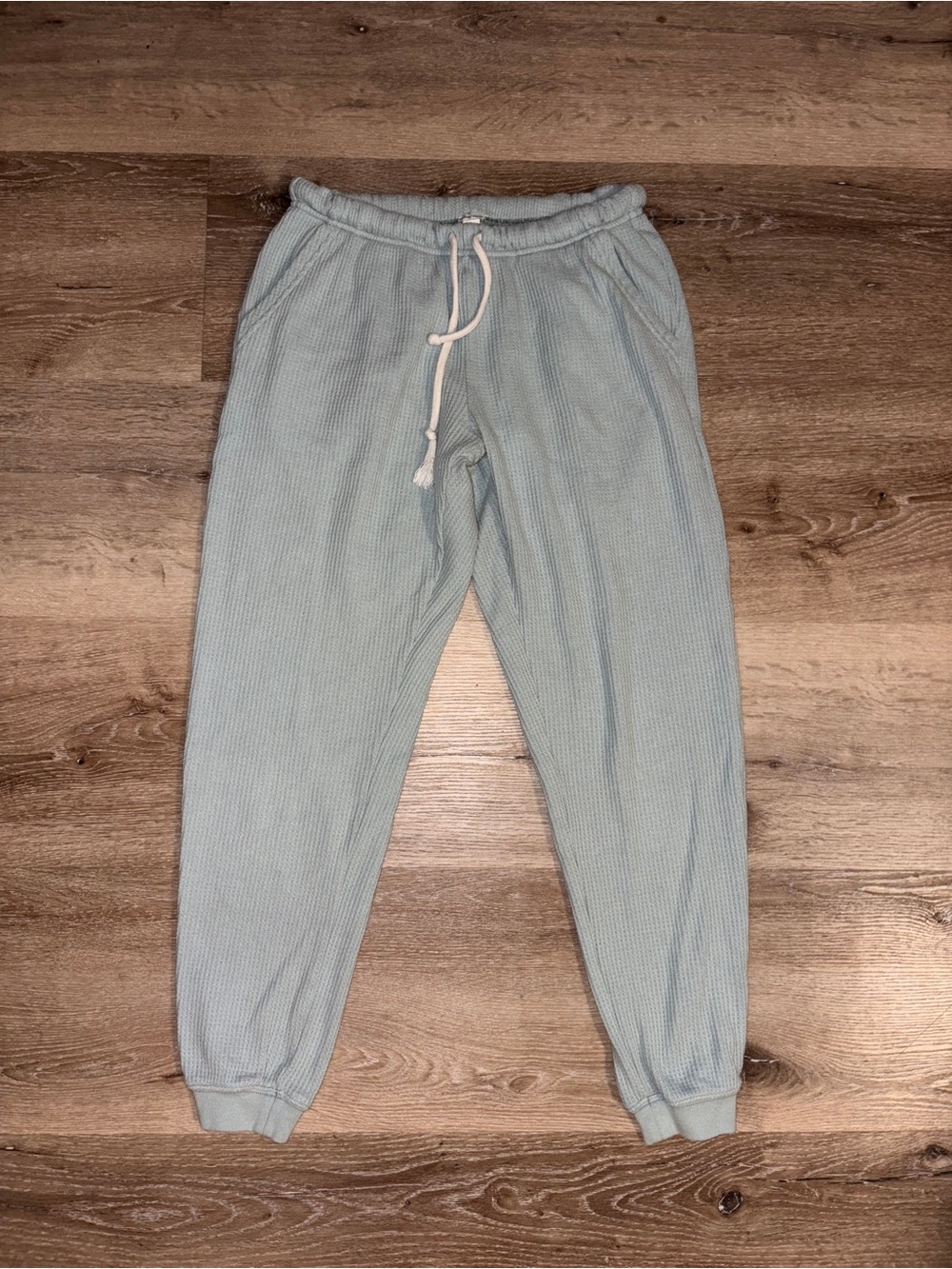 aerie Light Blue Waffle Knit Joggers